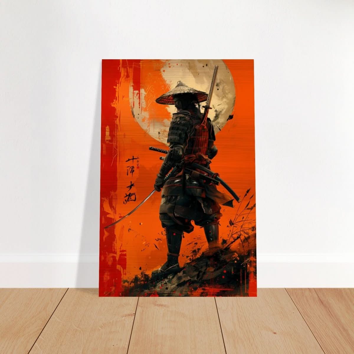 Da Vinci Pop Art Wall art print | Japanese Samurai - Brushed Aluminum Print - 30x45 cm / 12x18″ - 