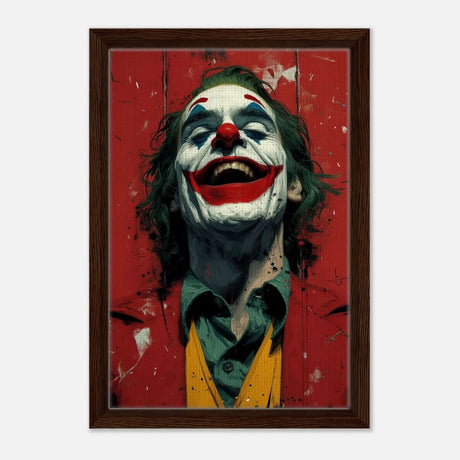 Da Vinci Pop Art Wall art Print | Joker - Framed Canvas - 30x45 cm / 12x18″ - Dark wood frame