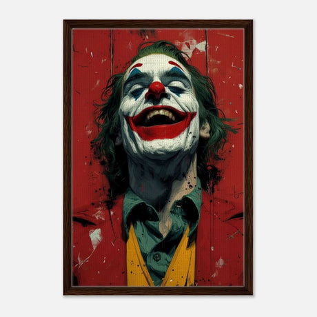 Da Vinci Pop Art Wall art Print | Joker - Framed Canvas - 50x75 cm / 20x30″ - Dark wood frame