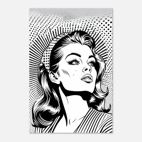 Da Vinci Pop Art Wall art print | Marilyn Monroe | Black and White Portrait - Aluminum Print - 60x90 cm / 24x36″ - 