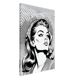 Da Vinci Pop Art Wall art print | Marilyn Monroe | Black and White Portrait - Canvas - 60x90 cm / 24x36″ - 