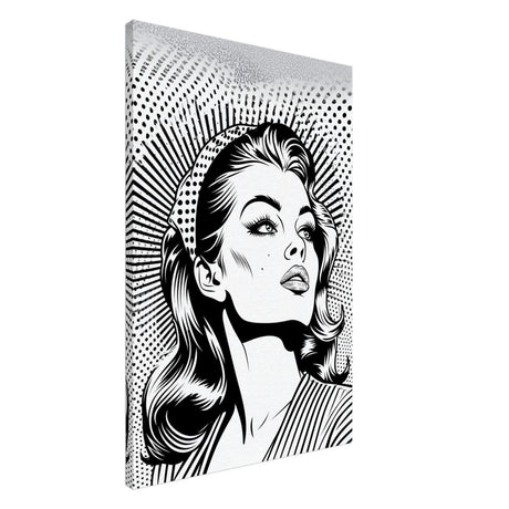 Da Vinci Pop Art Wall art print | Marilyn Monroe | Black and White Portrait - Canvas - 60x90 cm / 24x36″ - 