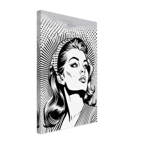 Da Vinci Pop Art Wall art print | Marilyn Monroe | Black and White Portrait - Canvas - 30x45 cm / 12x18″ - 