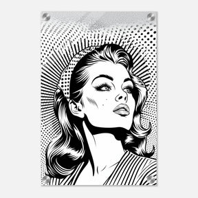 Da Vinci Pop Art Wall art print | Marilyn Monroe | Black and White Portrait - Acrylic Print - 30x45 cm / 12x18″ - 