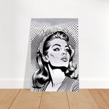 Da Vinci Pop Art Wall art print | Marilyn Monroe | Black and White Portrait - Brushed Aluminum Print - 30x45 cm / 12x18″ - 