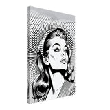 Da Vinci Pop Art Wall art print | Marilyn Monroe | Black and White Portrait - Canvas - 40x60 cm / 16x24″ - 