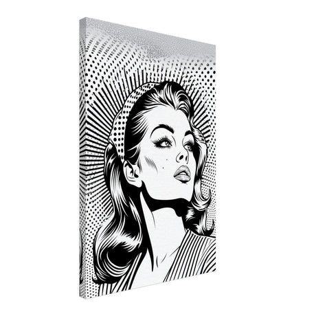 Da Vinci Pop Art Wall art print | Marilyn Monroe | Black and White Portrait - Canvas - 40x60 cm / 16x24″ - 