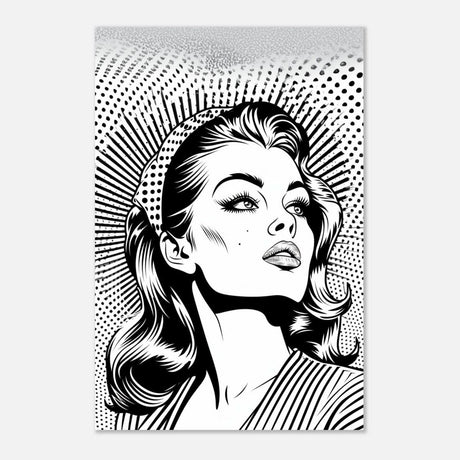 Da Vinci Pop Art Wall art print | Marilyn Monroe | Black and White Portrait - Aluminum Print - 30x45 cm / 12x18″ - 