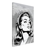 Da Vinci Pop Art Wall art print | Marilyn Monroe | Black and White Portrait - Canvas - 50x75 cm / 20x30″ - 