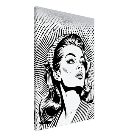 Da Vinci Pop Art Wall art print | Marilyn Monroe | Black and White Portrait - Canvas - 50x75 cm / 20x30″ - 