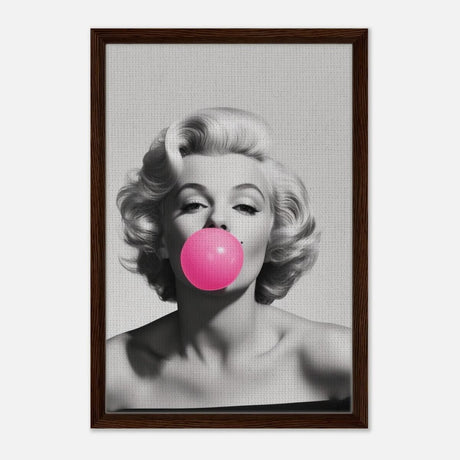 Da Vinci Pop Art Wall art print | Marilyn Monroe - Framed Canvas - 40x60 cm / 16x24″ - Dark wood frame