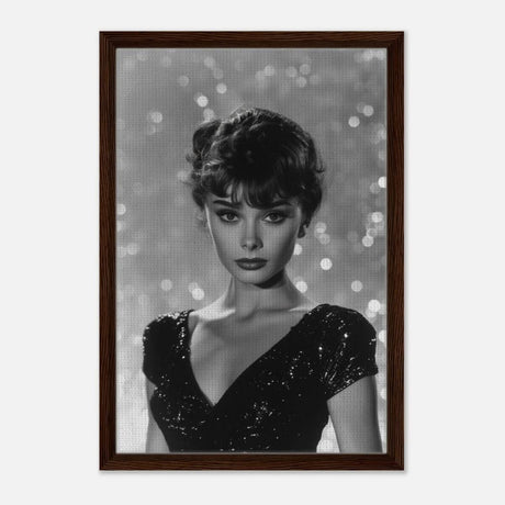 Da Vinci Pop Art Wall art print | Marilyn Monroe - Framed Canvas - 40x60 cm / 16x24″ - Dark wood frame