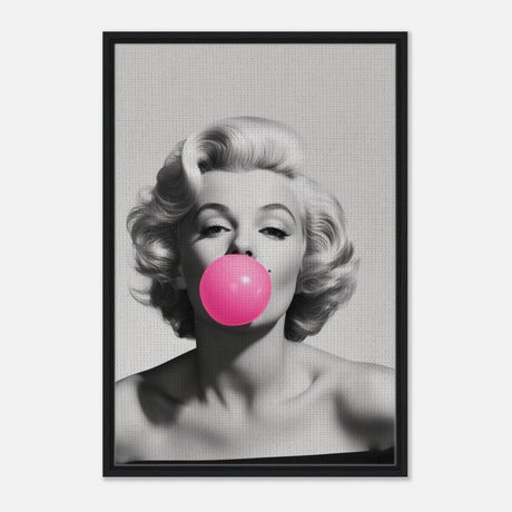 Da Vinci Pop Art Wall art print | Marilyn Monroe - Framed Canvas - 60x90 cm / 24x36″ - Black frame