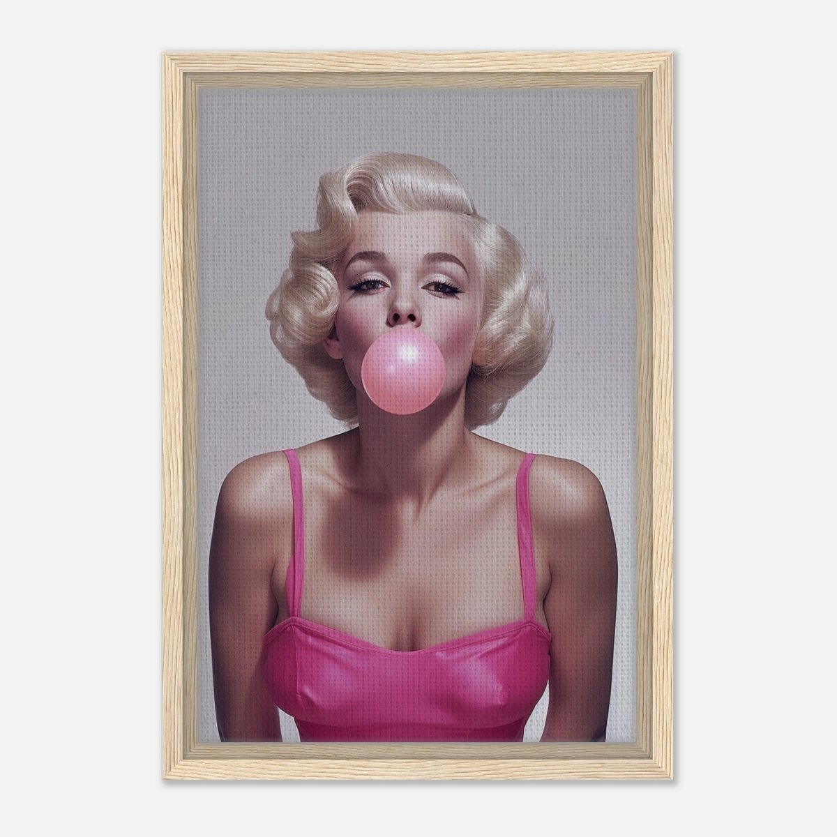 Da Vinci Pop Art Wall art print | Marilyn Monroe - Framed Canvas - 30x45 cm / 12x18″ - Wood frame