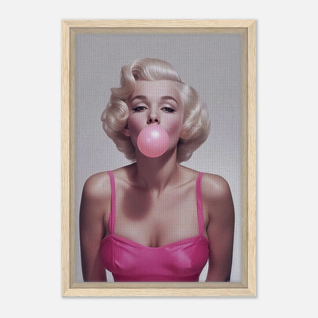 Da Vinci Pop Art Wall art print | Marilyn Monroe - Framed Canvas - 30x45 cm / 12x18″ - Wood frame