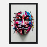 Da Vinci Pop Art Wall art print | Mask | Eclectic Expressions - Framed Canvas - 40x60 cm / 16x24″ - Black frame
