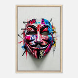 Da Vinci Pop Art Wall art print | Mask | Eclectic Expressions - Framed Canvas - 50x75 cm / 20x30″ - Wood frame