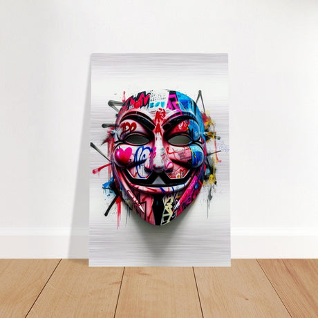 Da Vinci Pop Art Wall art print | Mask | Eclectic Expressions - Brushed Aluminum Print - 40x60 cm / 16x24″ - 