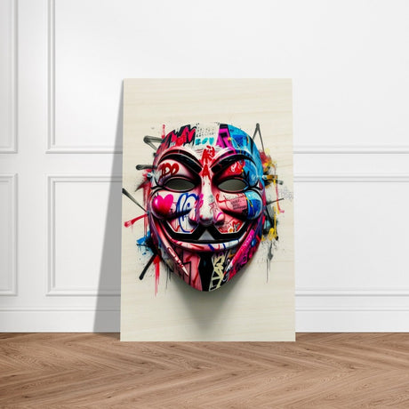 Da Vinci Pop Art Wall art print | Mask | Eclectic Expressions - Wood Prints - 60x90 cm / 24x36″ - 