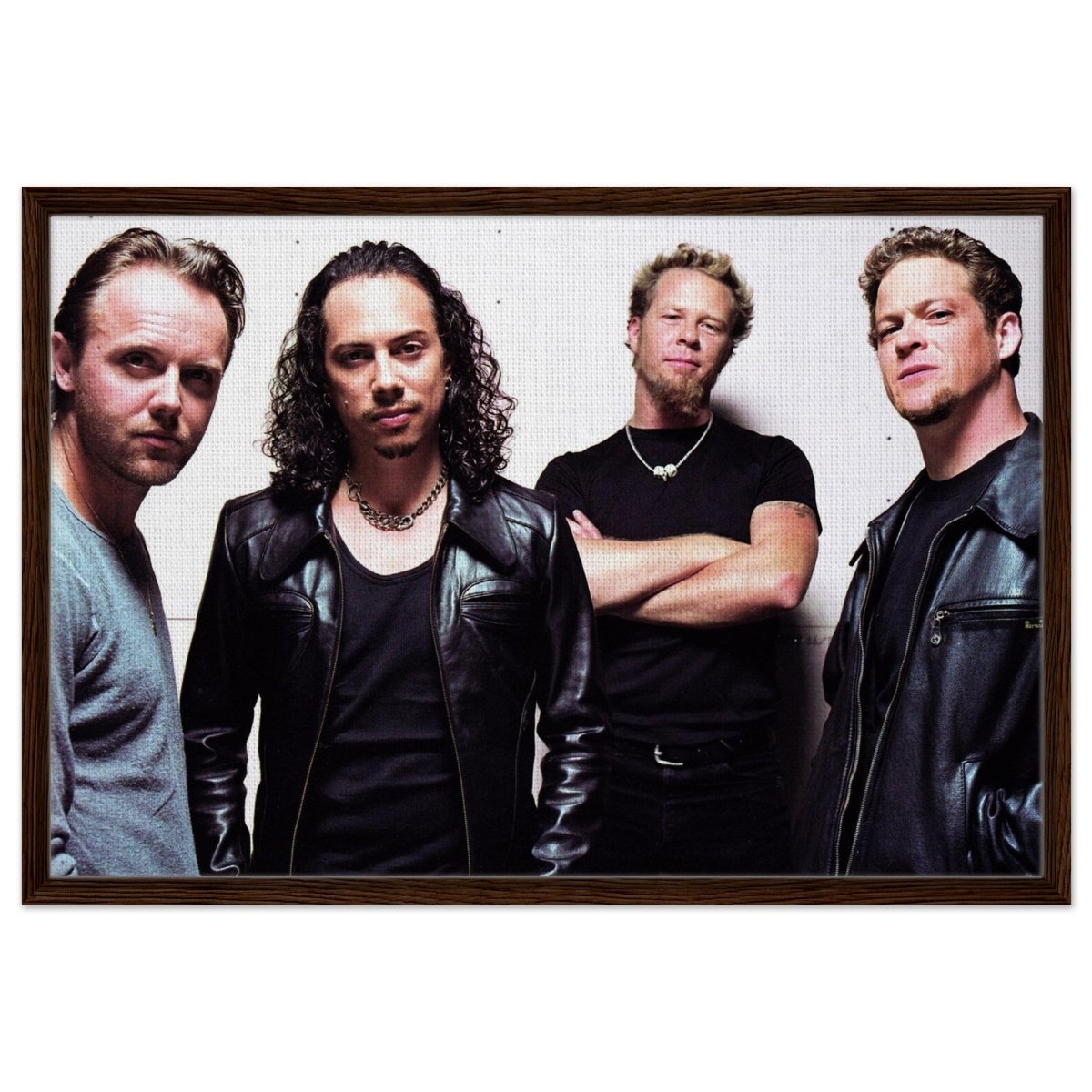 Da Vinci Pop Art Wall art print | Metallica - Framed Canvas - 60x90 cm / 24x36″ - Dark wood frame