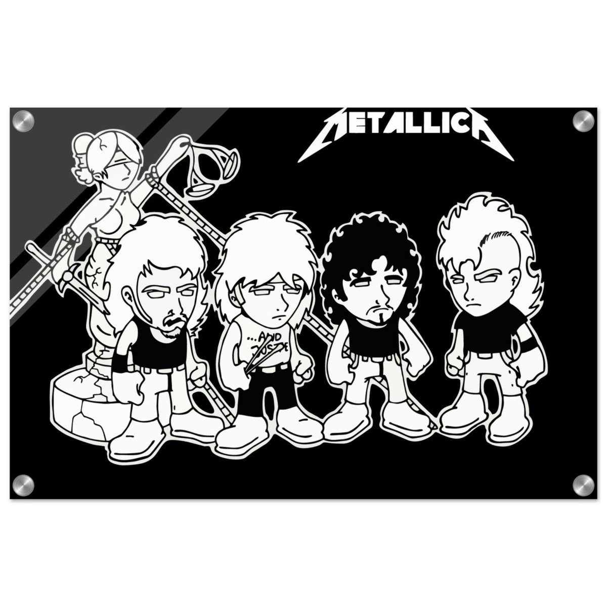 Da Vinci Pop Art Wall art print | Metallica - Acrylic Print - 40x60 cm / 16x24″ - 