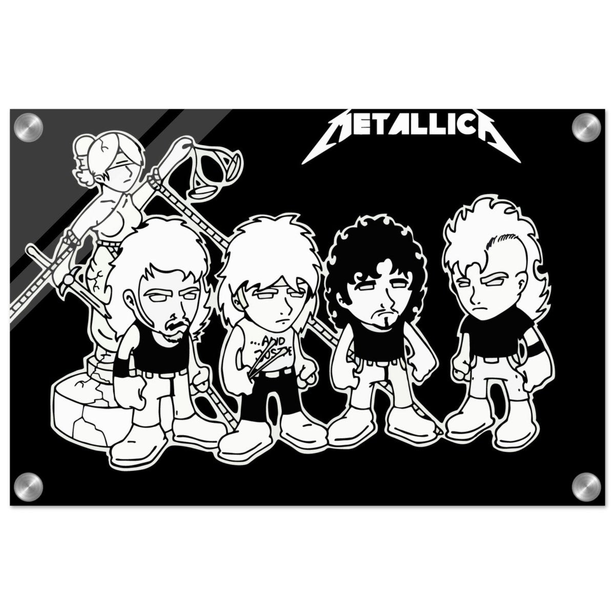 Da Vinci Pop Art Wall art print | Metallica - Acrylic Print - 30x45 cm / 12x18″ - 