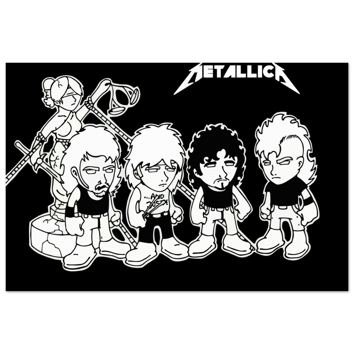 Da Vinci Pop Art Wall art print | Metallica - Aluminum Print - 50x75 cm / 20x30″ - 