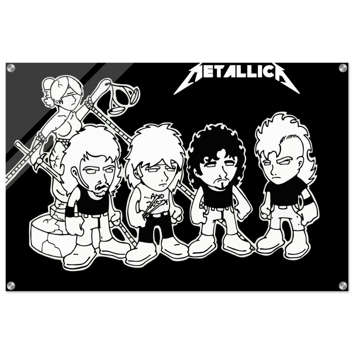 Da Vinci Pop Art Wall art print | Metallica - Acrylic Print - 60x90 cm / 24x36″ - 