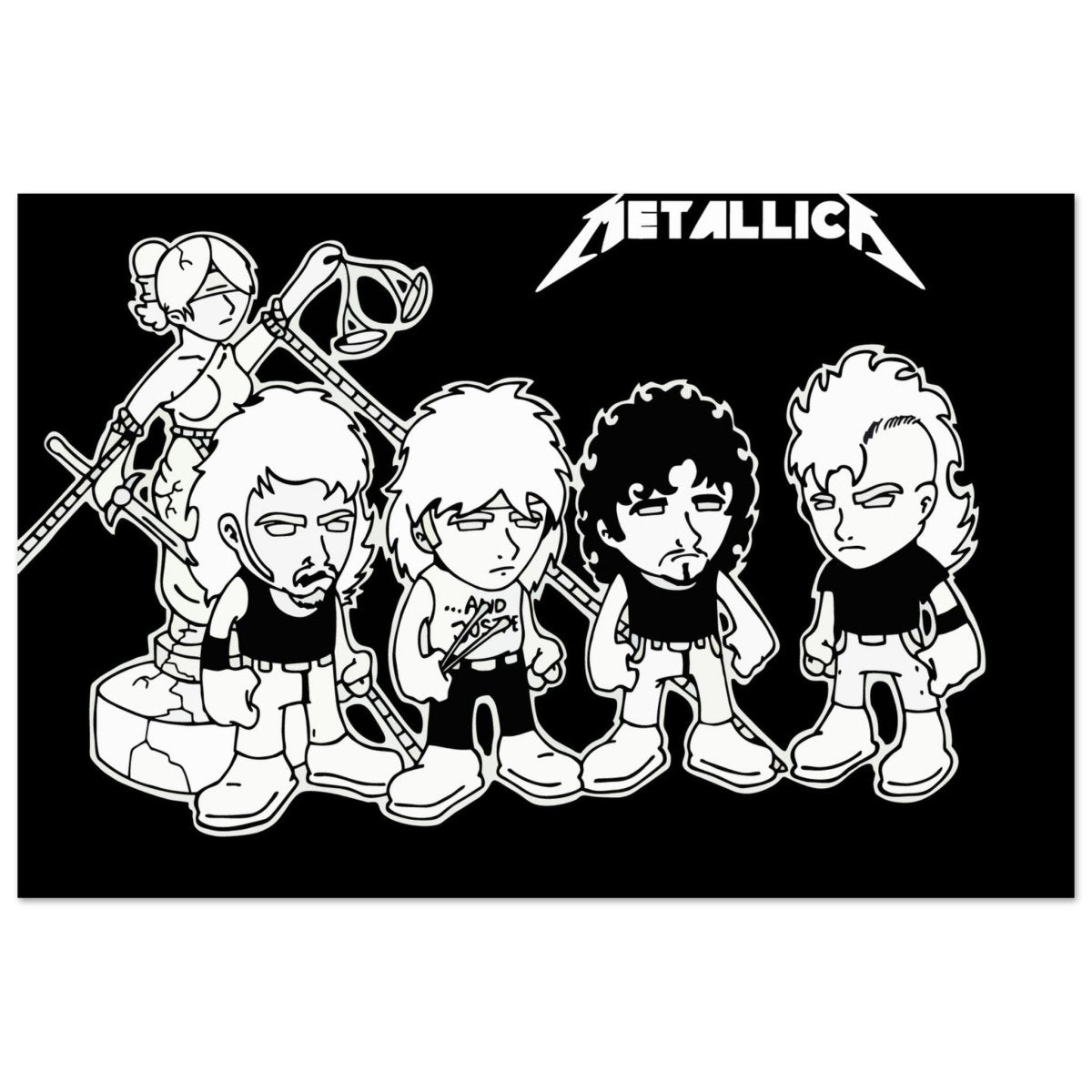 Da Vinci Pop Art Wall art print | Metallica - Aluminum Print - 60x90 cm / 24x36″ - 