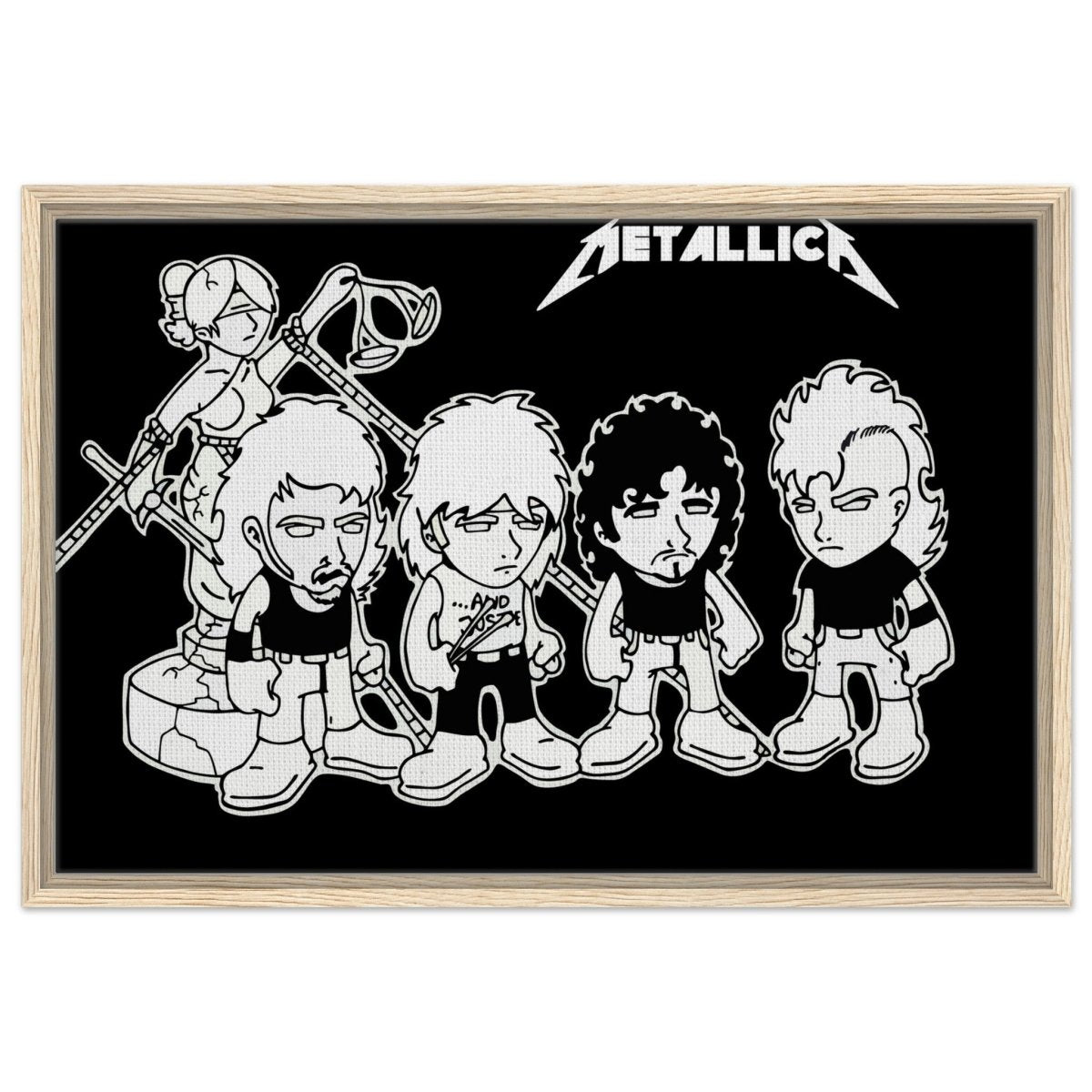 Da Vinci Pop Art Wall art print | Metallica - Framed Canvas - 50x75 cm / 20x30″ - Wood frame