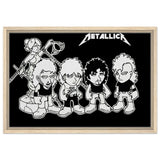 Da Vinci Pop Art Wall art print | Metallica - Framed Canvas - 40x60 cm / 16x24″ - Wood frame