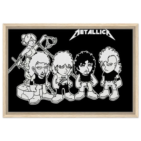 Da Vinci Pop Art Wall art print | Metallica - Framed Canvas - 40x60 cm / 16x24″ - Wood frame