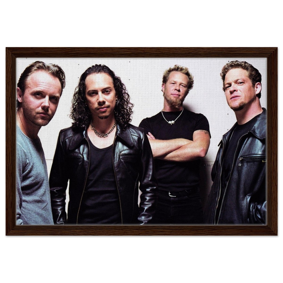 Da Vinci Pop Art Wall art print | Metallica - Framed Canvas - 40x60 cm / 16x24″ - Dark wood frame