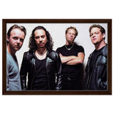 Da Vinci Pop Art Wall art print | Metallica - Framed Canvas - 40x60 cm / 16x24″ - Dark wood frame