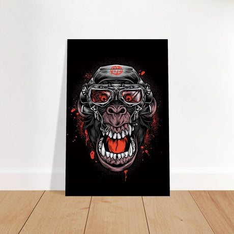 Da Vinci Pop Art wall art Print | Midnight Gorilla - Brushed Aluminum Print - 40x60 cm / 16x24″ - 