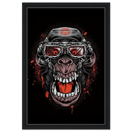 Da Vinci Pop Art wall art Print | Midnight Gorilla - Framed Canvas - 40x60 cm / 16x24″ - Black frame