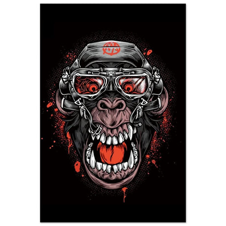 Da Vinci Pop Art wall art Print | Midnight Gorilla - Aluminum Print - 40x60 cm / 16x24″ - 