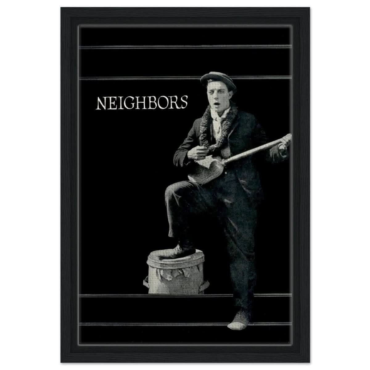 Da Vinci Pop Art Wall art print | Neighbors 1920 - Framed Canvas - 30x45 cm / 12x18″ - Black frame