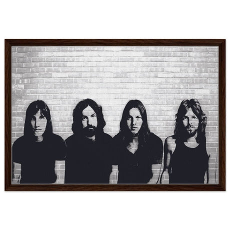 Da Vinci Pop Art Wall art print | Pink Floyd - Framed Canvas - 50x75 cm / 20x30″ - Dark wood frame