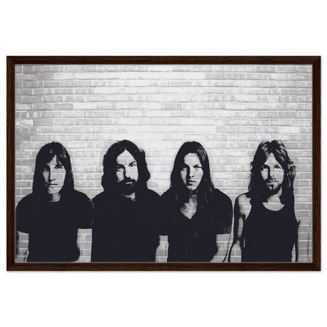 Da Vinci Pop Art Wall art print | Pink Floyd - Framed Canvas - 60x90 cm / 24x36″ - Dark wood frame