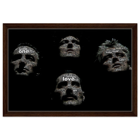 Da Vinci Pop Art wall art print | Queen | Rock Music - Framed Canvas - 40x60 cm / 16x24″ - Dark wood frame