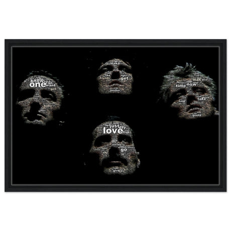 Da Vinci Pop Art wall art print | Queen | Rock Music - Framed Canvas - 50x75 cm / 20x30″ - Black frame