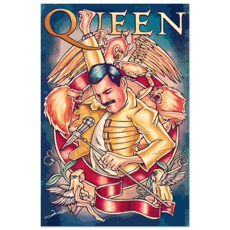 Da Vinci Pop Art Wall art print | Queen - Aluminum Print - 30x45 cm / 12x18″ - 