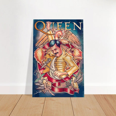 Da Vinci Pop Art Wall art print | Queen - Brushed Aluminum Print - 30x45 cm / 12x18″ - 