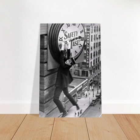 Da Vinci Pop Art wall art Print | Safety Last! (1923) - Brushed Aluminum Print - 30x45 cm / 12x18″ - 