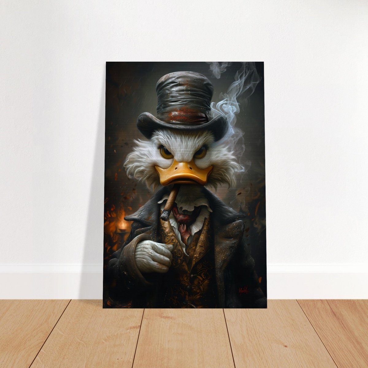 Da Vinci Pop Art Wall art print | Scrooge McDuck - Brushed Aluminum Print - 30x45 cm / 12x18″ - 