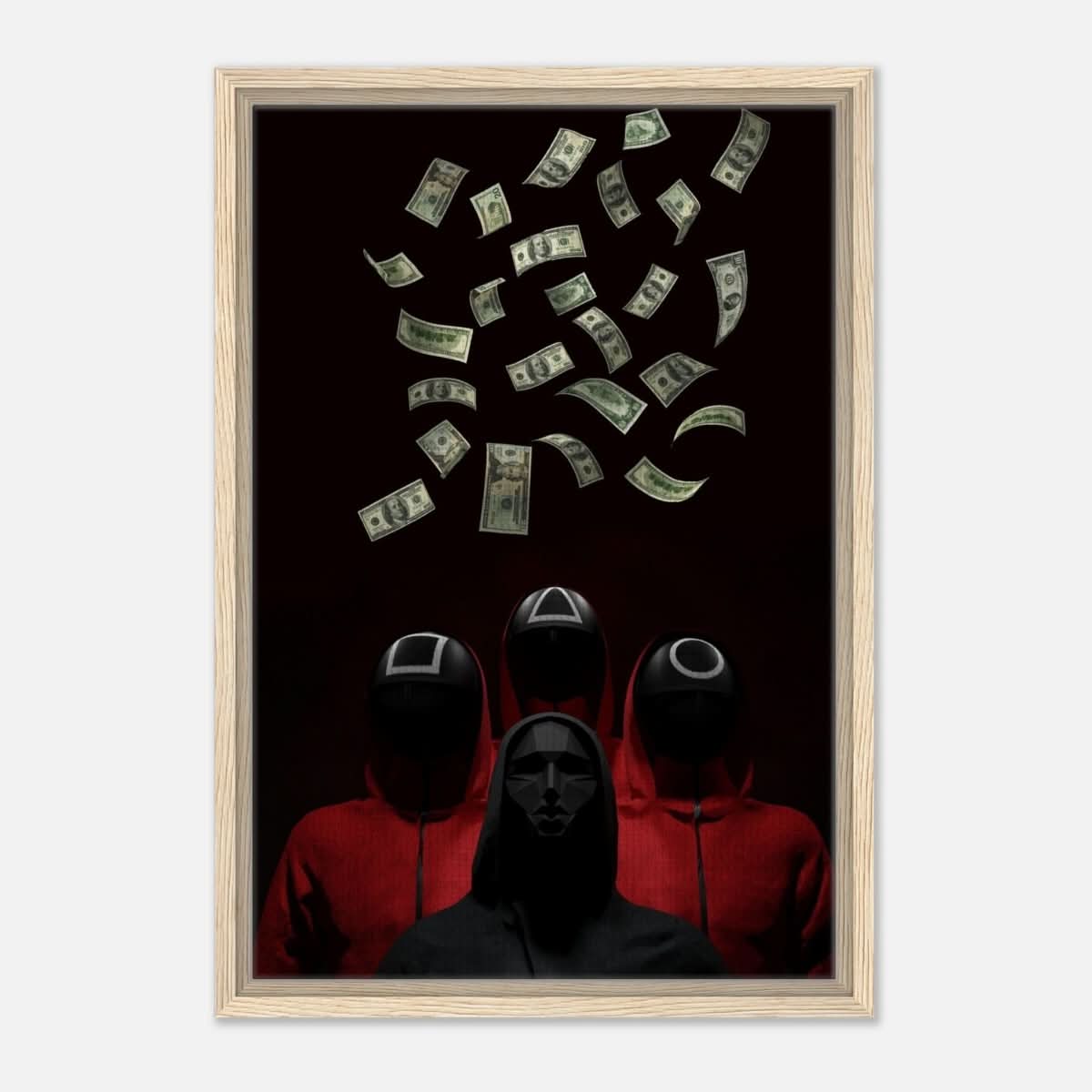 Da Vinci Pop Art Wall art Print | Squid Game - Framed Canvas - 40x60 cm / 16x24″ - Wood frame