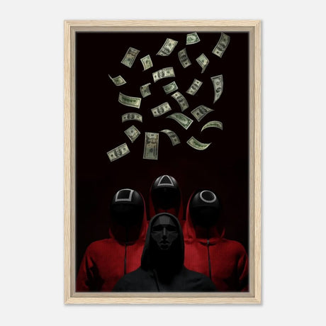 Da Vinci Pop Art Wall art Print | Squid Game - Framed Canvas - 40x60 cm / 16x24″ - Wood frame