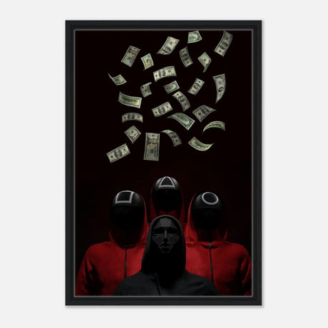 Da Vinci Pop Art Wall art Print | Squid Game - Framed Canvas - 50x75 cm / 20x30″ - Black frame