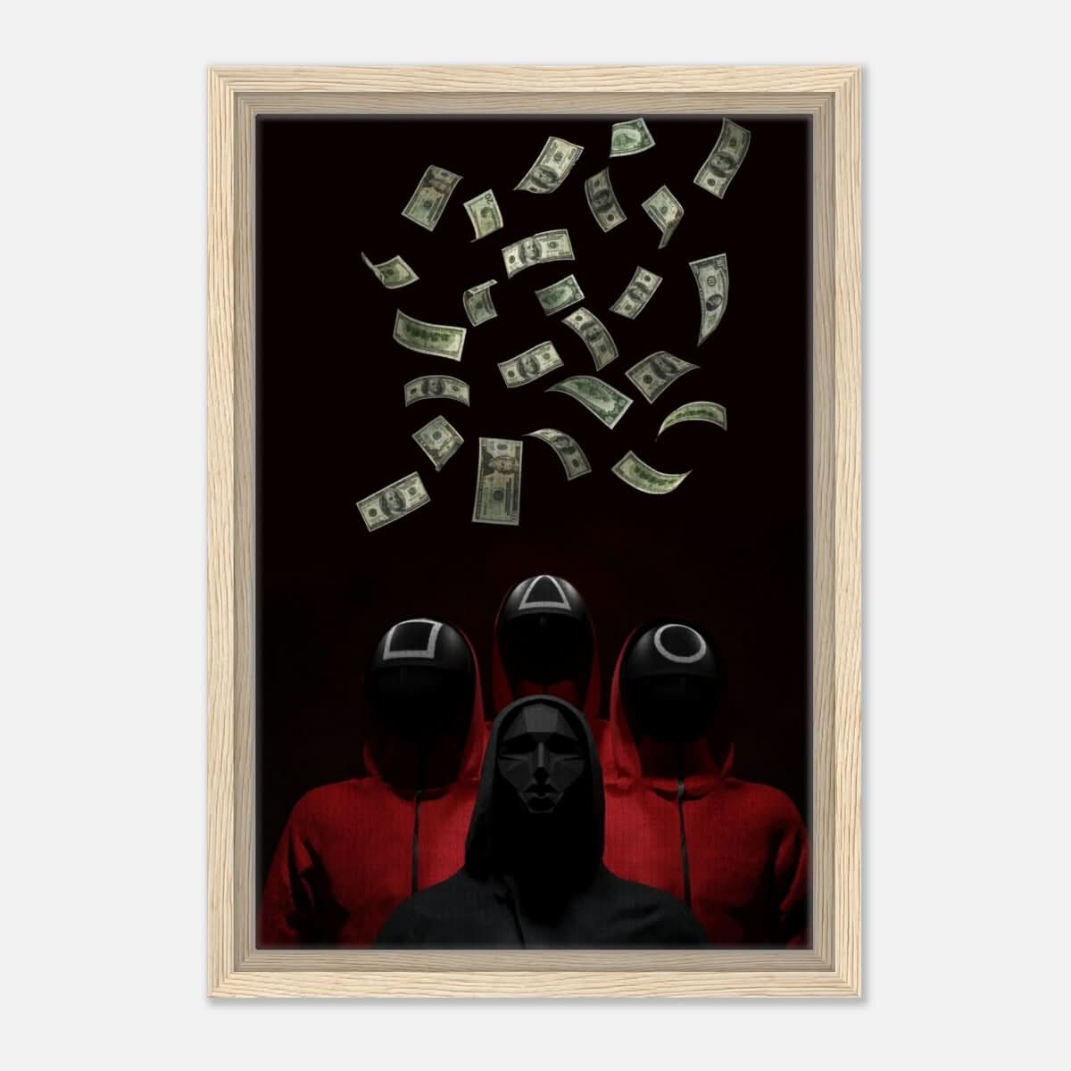 Da Vinci Pop Art Wall art Print | Squid Game - Framed Canvas - 30x45 cm / 12x18″ - Wood frame